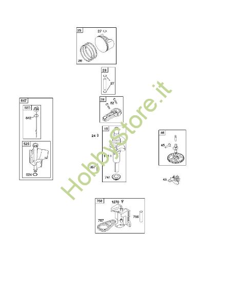 C - Albero a camme, albero motore, lubrificazione, pistone, anelli, biella B&S - 21 €¦ 21A902-0171-E1 brand Stihl